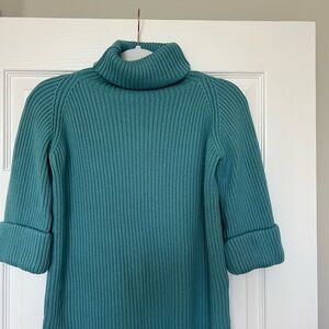 REDValentino Teal Ribbed Turtleneck Sweater (XS but runs like a M)
